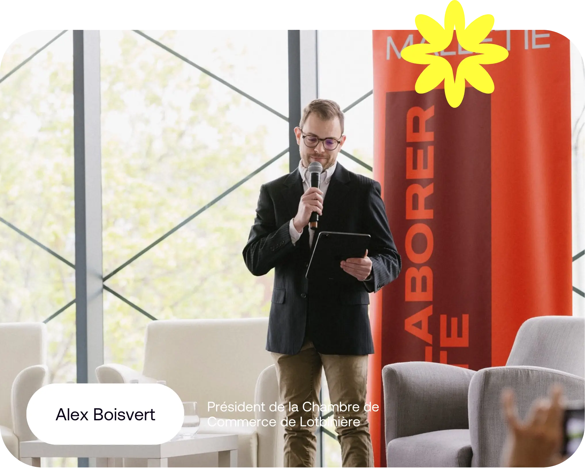 Alex Boisvert, président de la chambre de commerce de Lotbinière